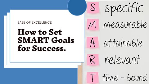 Goal Setting 2024 - How to set S.M.A.R.T Goals