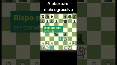 A ABERTURA MAIS AGRESSIVA QUE VOCÊ JÁ VIU #Shorts #Xadrez #Chess #Ajedrez #شطرنج #fy #foryou #viral