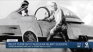 Pilot remembers flying into nuclear blast clouds
