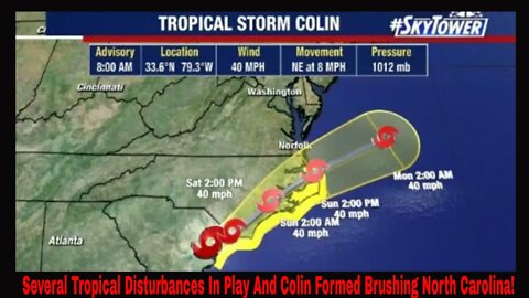 Tropical Storm Colin To Impact North Carolina Today July 2nd 2022!
