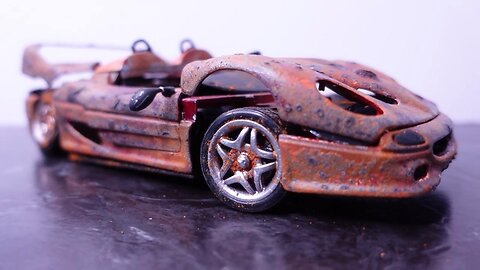 Restoration Damaged Diecast Abandoned Ferrari F50 Resurrection