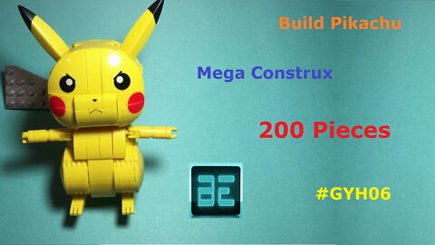 Mega Construx Pokemon Build / #GYH06 / PIKACHU / 200 PIECES (2022)
