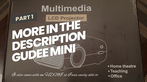 More In The Description GuDee Mini Projector, Portable Video Projectors with 4500 Lux, 200" Dis...
