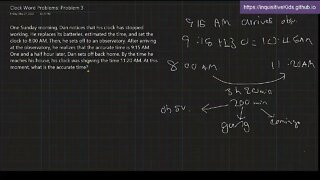 Clock Word Problems: Problem 3