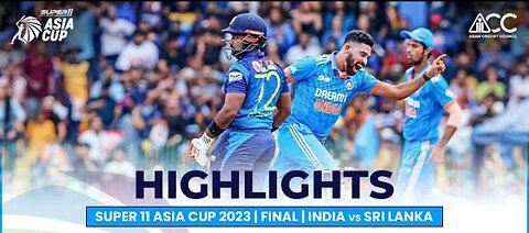 Ind vs Sl final 2023 asia cup highlights full match