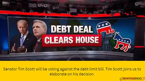 Senator Tim Scott will be voting against the debt limit bill. Tim Scott joins us to elaborate