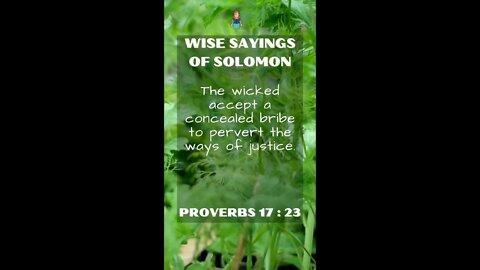 Proverbs 17:23 | NRSV Bible - Wise Sayings of Solomon