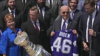 Tampa Bay Lightning visit White House to celebrate back-to-back Stanley Cup Championships