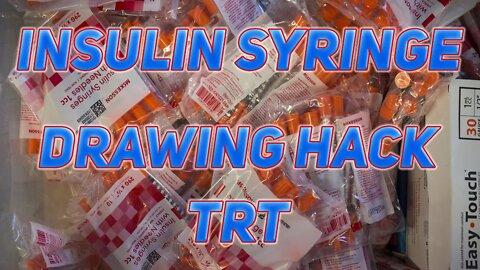 Insulin Syringe Testosterone Drawing Hack (Testosterone Replacement Therapy)