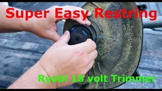 How to Restring the New Ryobi 18 Volt Weedeater