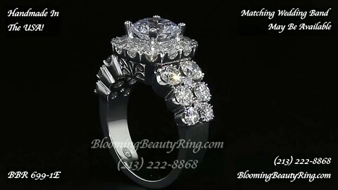 BBR 699-1E Diamond Engagement Ring By BloomingBeautyRing.com