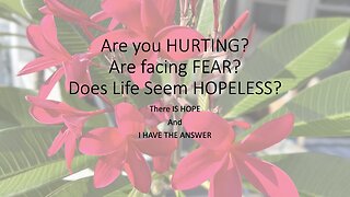 Are you facing #FEAR? Did you lose #HOPE