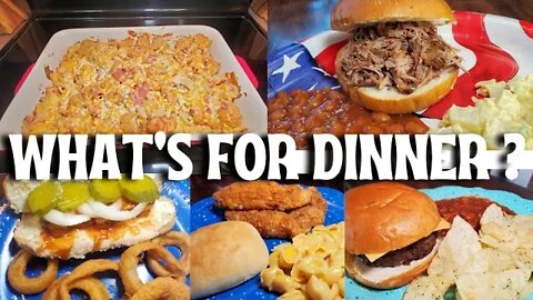 WHAT'S FOR DINNER ? 5 EASY REAL LIFE MEALS | CRACKED OUT CHICKEN TATER TOT CASSEROLE | CROCKPOT BBQ