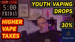Vaping News: Higher Taxes Vape Lawyers Win $381,000 Youth Use Down 30% COPD Long Term Study