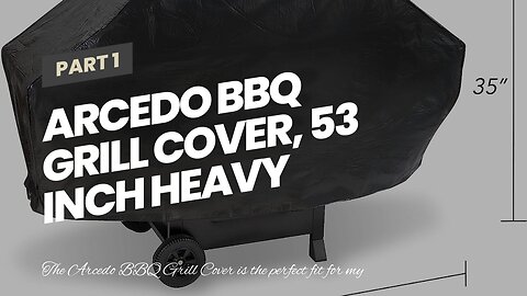 Arcedo BBQ Grill Cover, 53 Inch Heavy Duty Waterproof Grill Cover, Fade Resistant Outdoor Barbe...