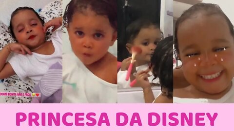 ANDRIELLY FAZENDO A SUA MAKE DE PRINCESA DA DISNEY Com o Seu TIO