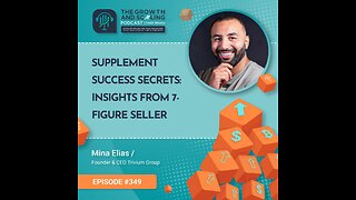 Ep#349 Mina Elias: Supplement Success Secrets: Insights from 7-Figure Seller