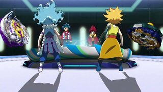 FREE e LUI DERROTADOS por HYUGA e VALT (beyblade burst surge)