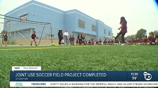 New soccer field project in Stockton neighborhood opens to public