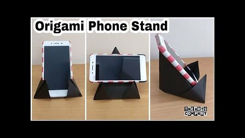 How To Make Paper Mobile Stand Without Glue Origami Phone Holder ! the art company
