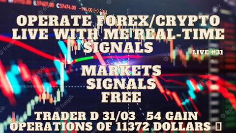 live Stream operate forex/crypto live with me real-time signals live #31