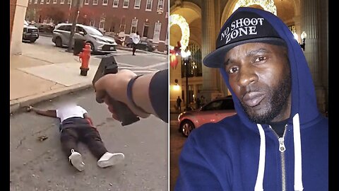 Criminal with Knife shot 15 Times ! Baltimore Police