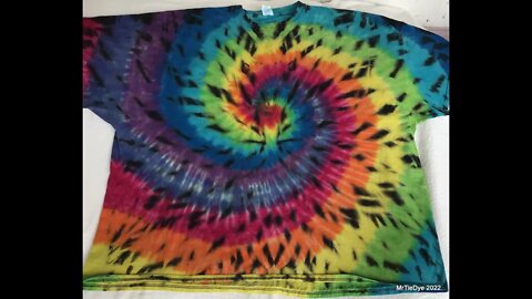Double Discharged Spider Rainbow Spiral with OWB & Procion Dyes