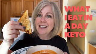 What I Eat In A Day Keto Low Carb / Pancakes? Tomato Soup and Grilled Cheese? YES!