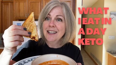 What I Eat In A Day Keto Low Carb / Pancakes? Tomato Soup and Grilled Cheese? YES!