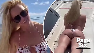 Britney Spears hits back at 'bullying' in since-deleted booty-baring bikini video