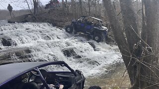 Turbo S climbing a waterfall