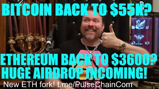 BITCOIN GOING BACK TO $55K!? ETHEREUM DOGECOIN BNB ETH BTC DOGECOIN BOUNCING! HUGE AIRDROP COMING!