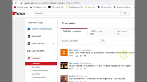 YouTube Is Removing & Deleting Comments - Not Me