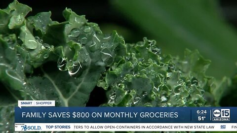 Family saves $800 on monthly groceries