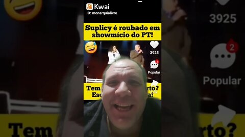 Foi bizarro :Suplicy é roubado em showmício do PT