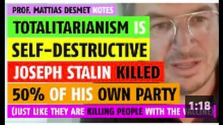 Totalitarianism is self-destructive; Joseph Stalin killed 50% of his own party