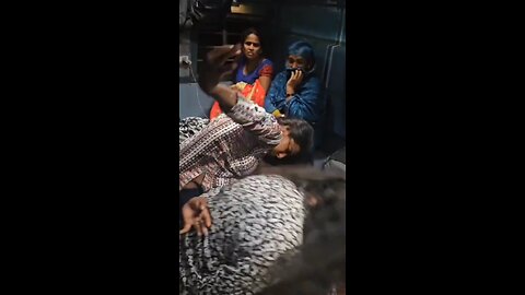 Indian Railways viral video of two ladies and one man.