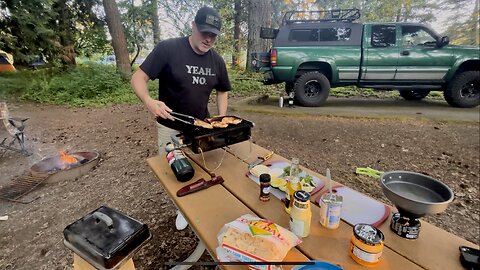 Cooking up some BOMB TACOS while Truck Camping