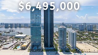 $6,495,000 Beachfront Condo with BALCONY POOL & 2 CAR GARAGE INSIDE UNIT at Porsche Design Tower