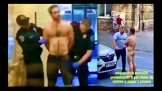 Naked Man Stops Traffic Cop Grabs Dick USA Infested With Communist Belief In Freedom Is Bad For You