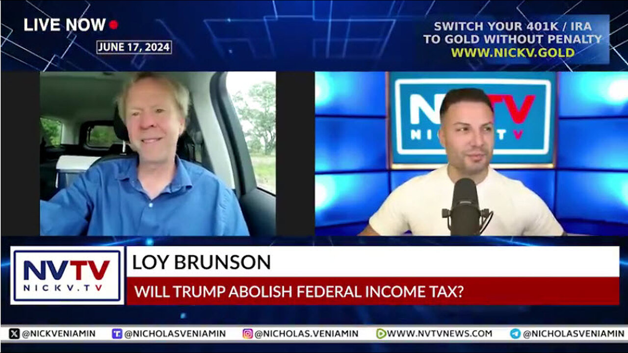 Loy Brunson Discusses Will Trump Abolish Federal Income Tax with ...