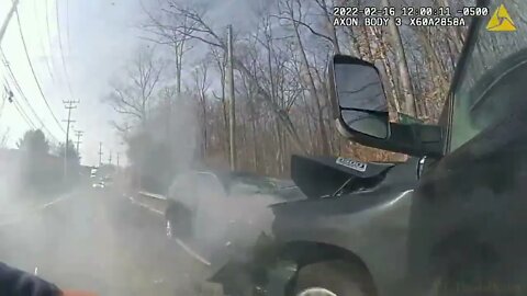 Video shows Harford Co. deputies pulling father and son from burning crashed car