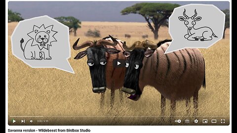 Savanna version - Wildebeest from Birdbox Studio