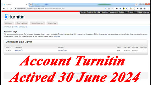 Account Turnitin Actived 30 June 2024