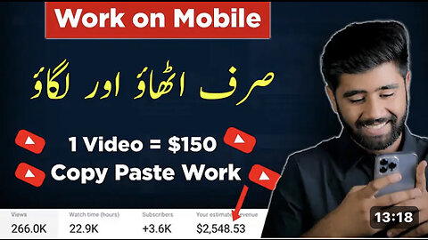 Earn Money from YouTube Automation with Your Mobile - Copy Paste Work