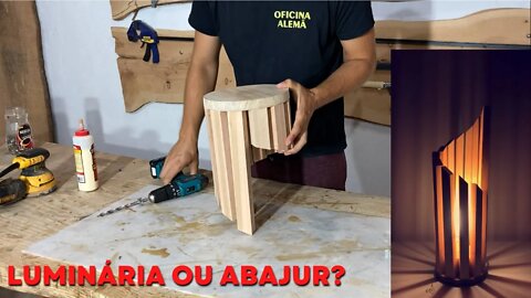 Como Fazer uma Luminária/Abajur Moderno com Pouco Investimento! How to Make