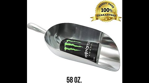 BarConic Products 58 oz Aluminum Ice Scoop Large - Bulk Scooper Ideal for Beer Tubs, Candy Buff...