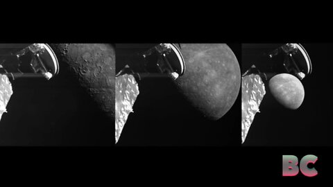 European probe captures stunning up-close views of planet Mercury during brief flyby