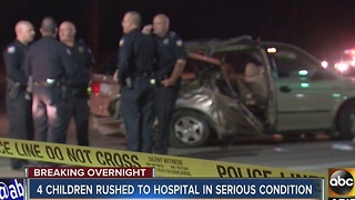 Four children in very serious condition after west Phoenix crash Friday night