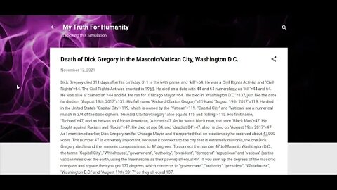 Death of Dick Gregory in the Masonic/Vatican City #gematria #numerology #kabbalah #truth #Washington
